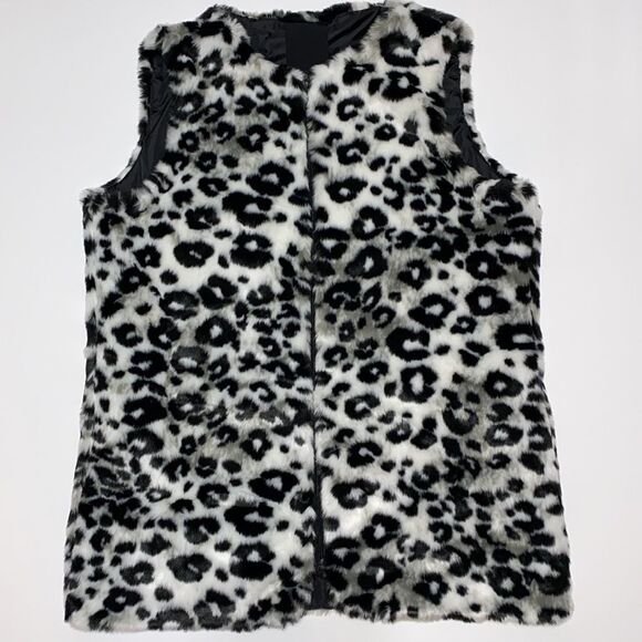 Express Women's Cheetah Print Black White Vest - Picture 1 of 6